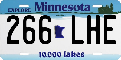 MN license plate 266LHE
