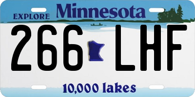 MN license plate 266LHF