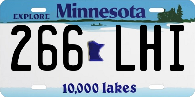 MN license plate 266LHI