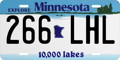 MN license plate 266LHL