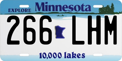 MN license plate 266LHM