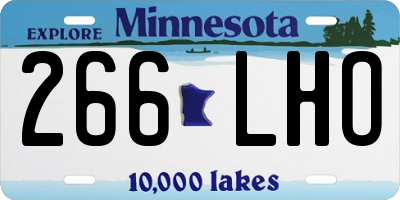 MN license plate 266LHO