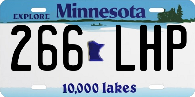 MN license plate 266LHP