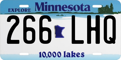 MN license plate 266LHQ