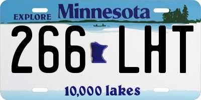 MN license plate 266LHT