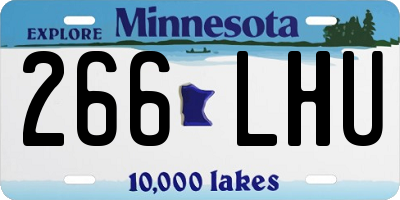 MN license plate 266LHU