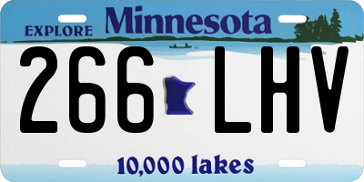 MN license plate 266LHV