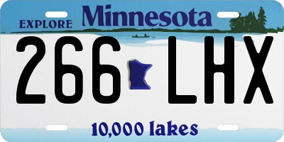 MN license plate 266LHX