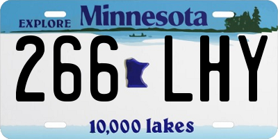MN license plate 266LHY