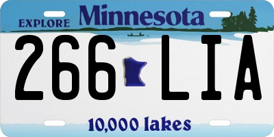 MN license plate 266LIA