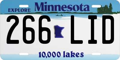 MN license plate 266LID