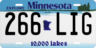 MN license plate 266LIG