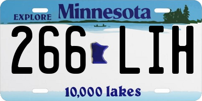 MN license plate 266LIH