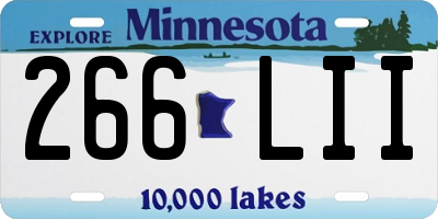 MN license plate 266LII