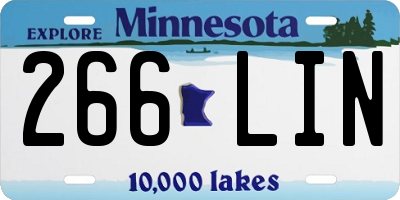 MN license plate 266LIN