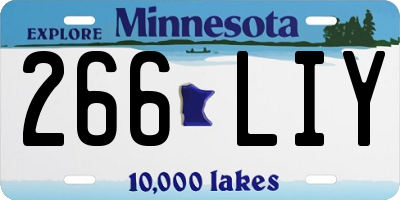 MN license plate 266LIY