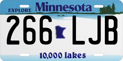 MN license plate 266LJB