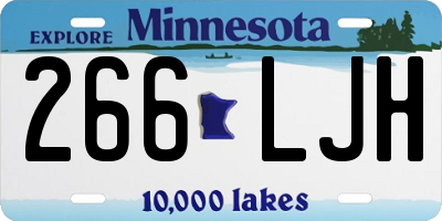 MN license plate 266LJH
