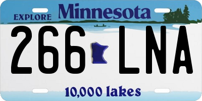 MN license plate 266LNA