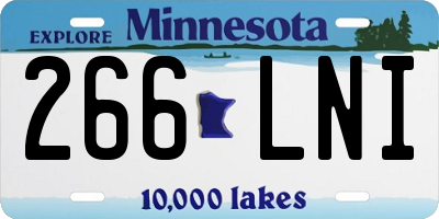 MN license plate 266LNI
