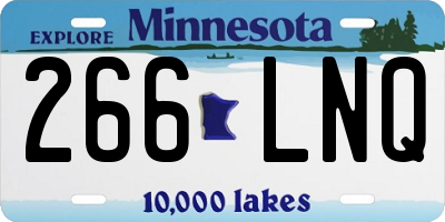 MN license plate 266LNQ