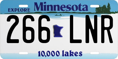 MN license plate 266LNR
