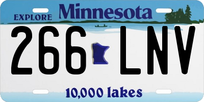 MN license plate 266LNV