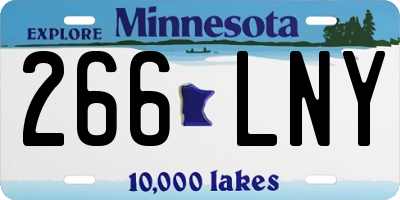 MN license plate 266LNY