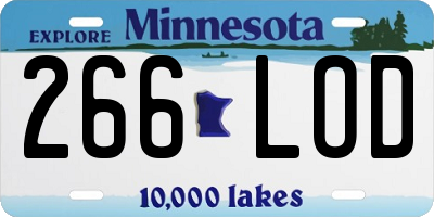 MN license plate 266LOD