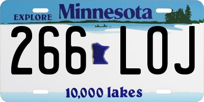 MN license plate 266LOJ