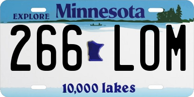 MN license plate 266LOM