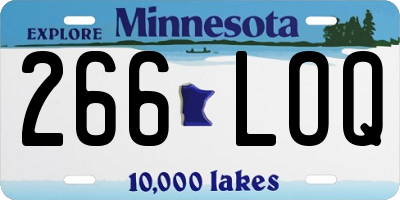 MN license plate 266LOQ