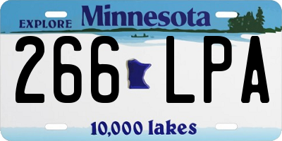 MN license plate 266LPA