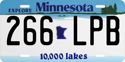 MN license plate 266LPB