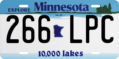 MN license plate 266LPC