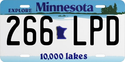 MN license plate 266LPD
