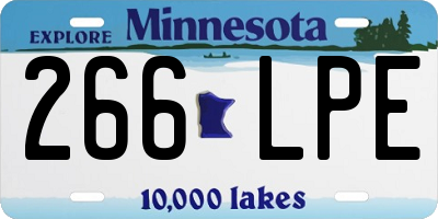 MN license plate 266LPE
