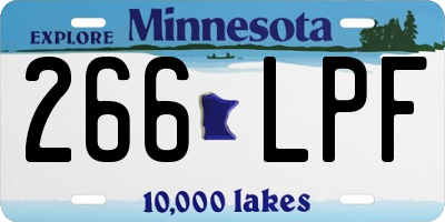MN license plate 266LPF