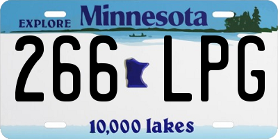 MN license plate 266LPG