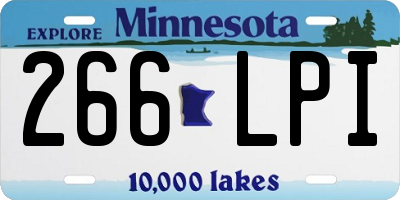 MN license plate 266LPI