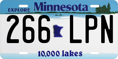 MN license plate 266LPN