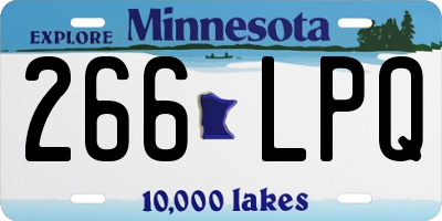 MN license plate 266LPQ