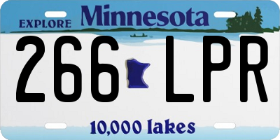 MN license plate 266LPR