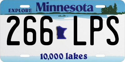 MN license plate 266LPS