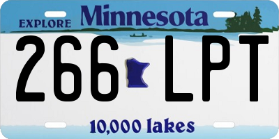MN license plate 266LPT