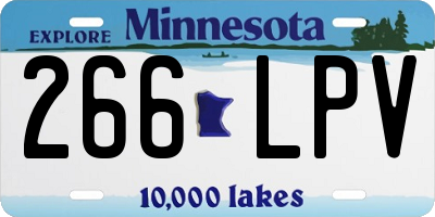 MN license plate 266LPV