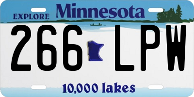 MN license plate 266LPW
