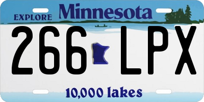 MN license plate 266LPX