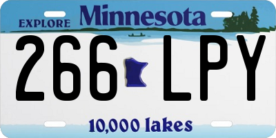 MN license plate 266LPY
