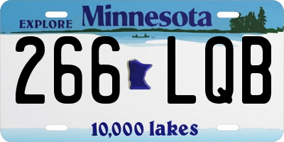 MN license plate 266LQB